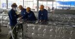 Công nhân kỹ thuật thi công lắp đặt hệ thống điều hòa không khí